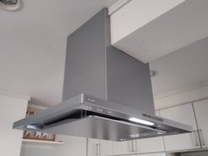 広島キッチン取付け隊　センターレンジフードの取替　